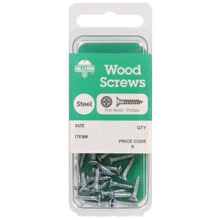 Wood Screw, Phillips Drive, 10 PK